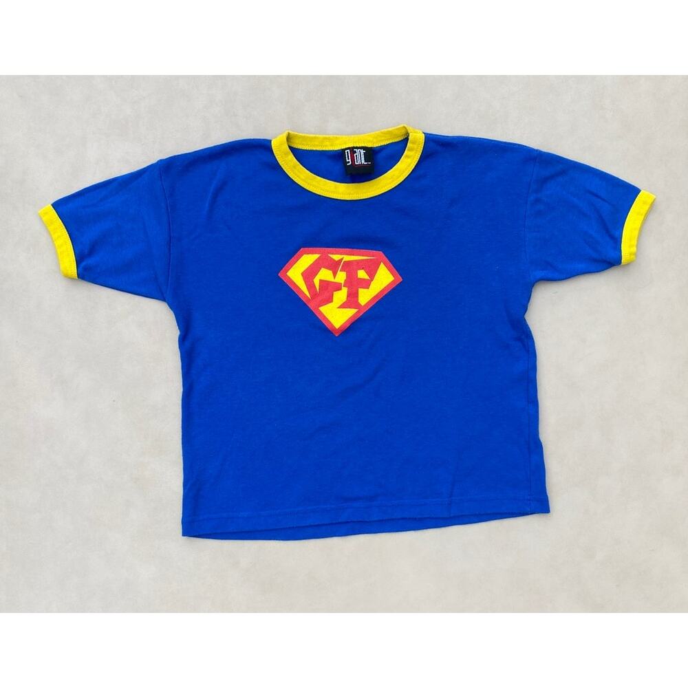 ❌SOLD Vintage 90s Goldfinger Ringer Baby Tee Blue Yellow SKA Punk Band Shirt
